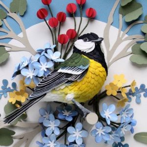 New Paper Bird Sculptures Juxtaposed With International Stamps by Diana Beltran Herrera @This Is Colossal0 (0)