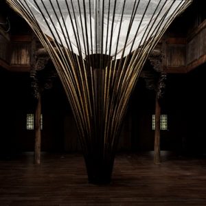 Bamboo Skylight Illuminates the Interior of a Historic Building in China