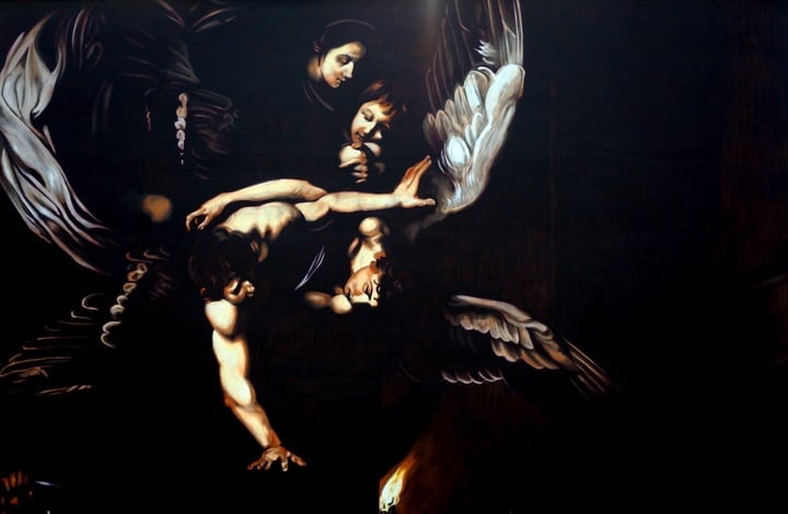 “The seven works of Mercy” by Caravaggio in Rome, reproduced by Andrea Ravo Mattoni Artes & contextos Caravaggio in Rome reproduced by Andrea Ravo Mattoni 6