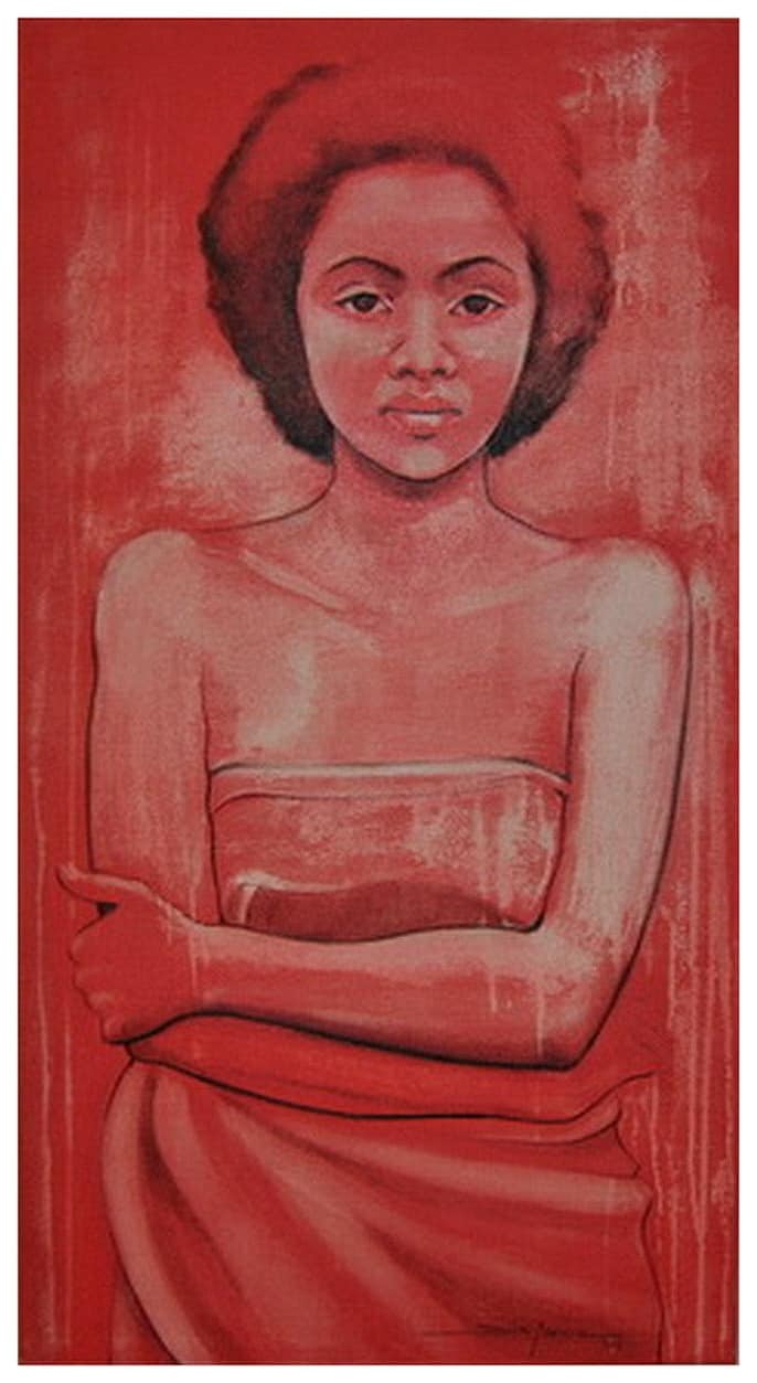 Dila Moniz - Menina Mulher, Acrílico sobre tela, 130 x 70 cm
