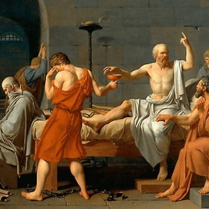 A Morte de Sócrates, por Jacques Louis David (1787