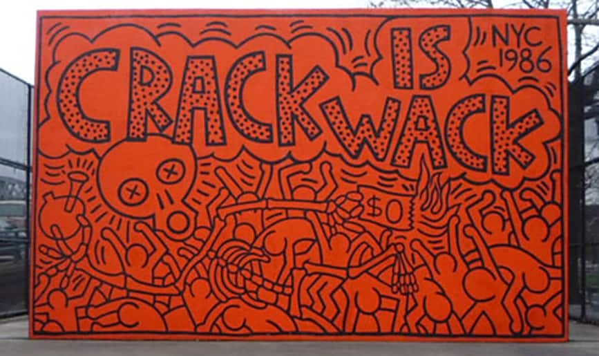 A Evolução da Arte Urbana Artes & contextos Crack is Wack” 1986 by Keith Haring Image WikiArt