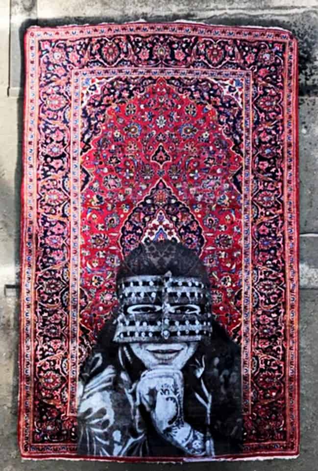 Nafir em Teerão, Juntar tecelagem e Eslimi Artes & contextos Nafir Artista de Rua Vândalo ii