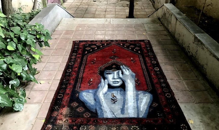 Nafir em Teerão, Juntar tecelagem e Eslimi Artes & contextos Nafir Artista de Rua Vândalo iv