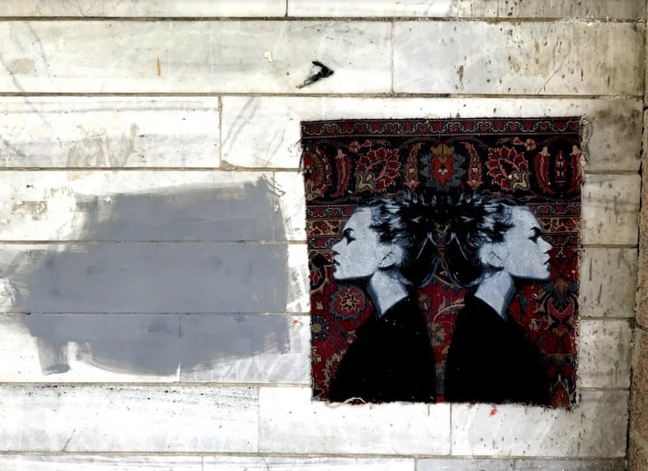 Nafir em Teerão, Juntar tecelagem e Eslimi Artes & contextos Nafir Artista de Rua Vândalo vii