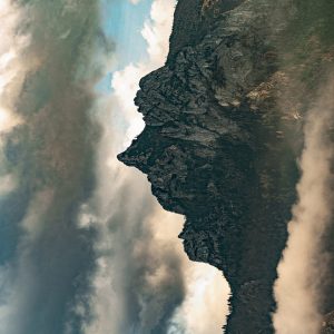 Bernhard Lang Fotografa Imagens Ilusórias de Montanhas fotografias ilusorias de paisagens de montanha sao reveladas 90 graus para revelar perfis de tipo humano