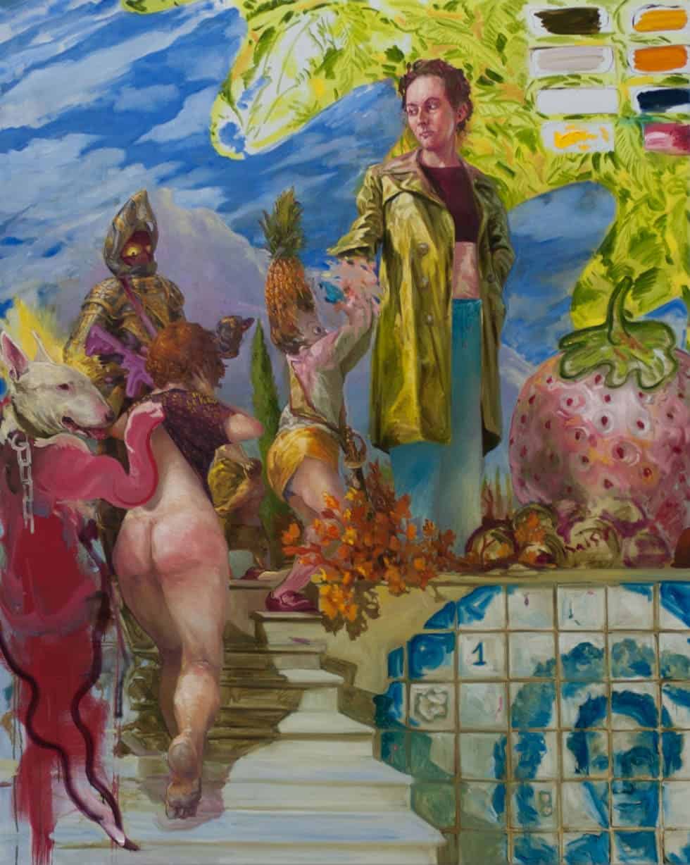 Enzo Certa - Forçar o vício Artes & contextos Il grande sculacciata – huile sur toile – 2020 – 160cm x 130cm