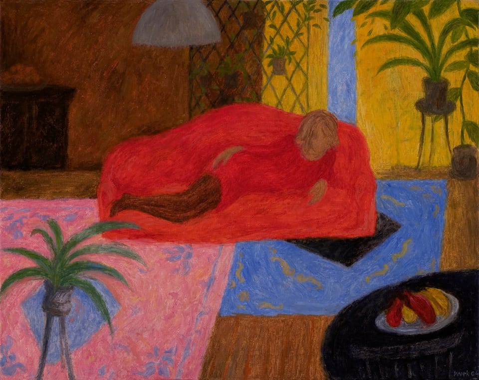 Pintor, Fotógrafo e Realizador Iwo Zaniewski Artes & contextos Woman on a Red Couch by Iwo Zaniewski