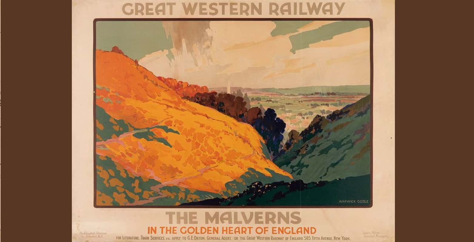 Glamorosos posters de viagem britânicos de Entre as Guerras Artes & contextos FI b GREAT WESTERN RAILWAY THE MALVERNS. 1931. 768x576 1