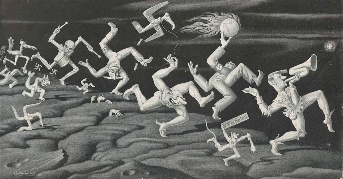 Aviões de Papel do Artista Beat Harry Smith 1961-1983 Artes & contextos ilustracoes anti nazistas do artista americano boris artzybasheff
