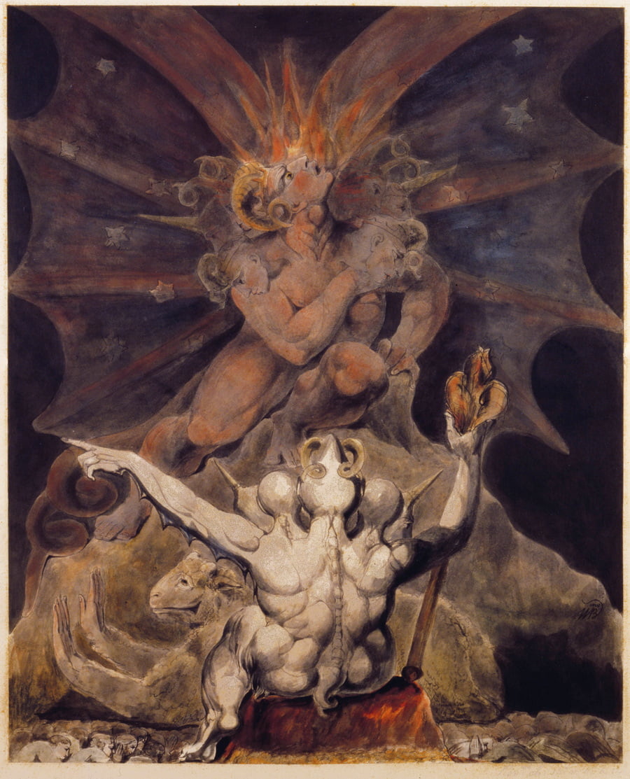 The number of the beast is 666 (1805-1810), William Blake - Rosenbach Museum and Library, Philadelphia