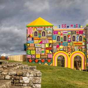 A Bold, Architectural Installation Recreates an Ancient Roman Gatehouse with Messages of Belonging