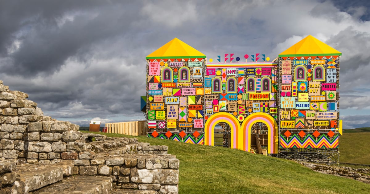 A Bold, Architectural Installation Recreates an Ancient Roman Gatehouse with Messages of Belonging